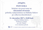 Pozvánka otvorenie Sekčov